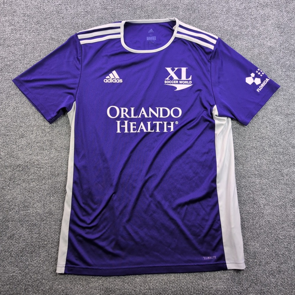 Adidas Orlando Health Soccer Jersey Mens Medium Purple Climalite XL Soccer World